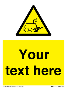 Custom warning run over by operator controlled machine